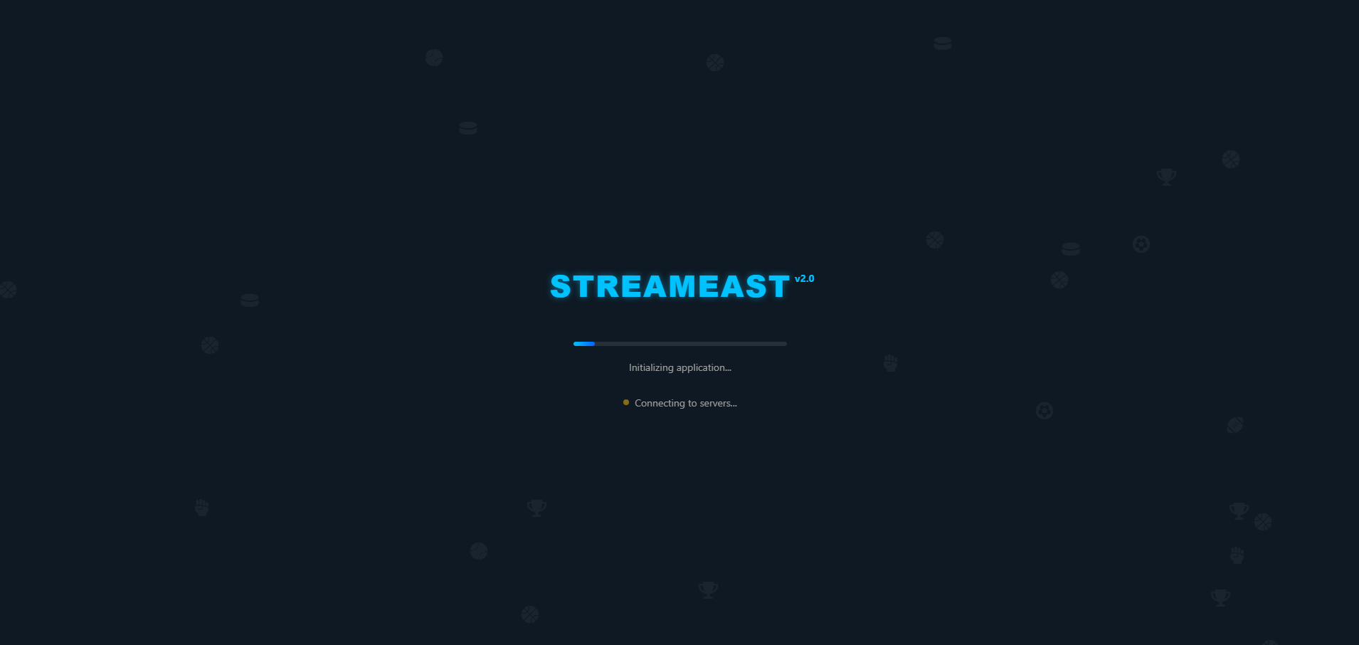 Stream East Live Desktop App Interface StreamEast App Screenshot - Sports Dashboard